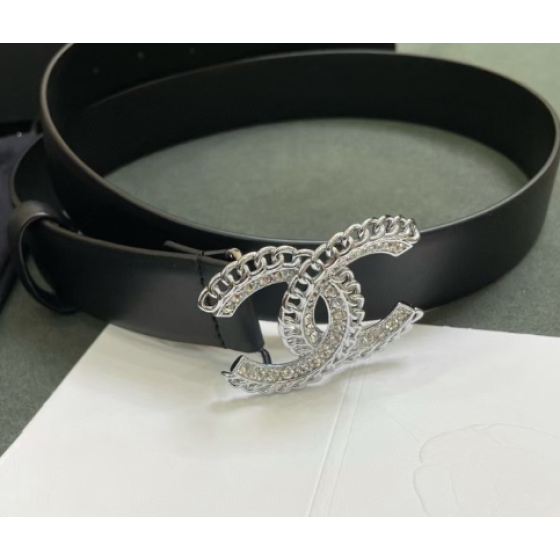 Chanel logo leather strip